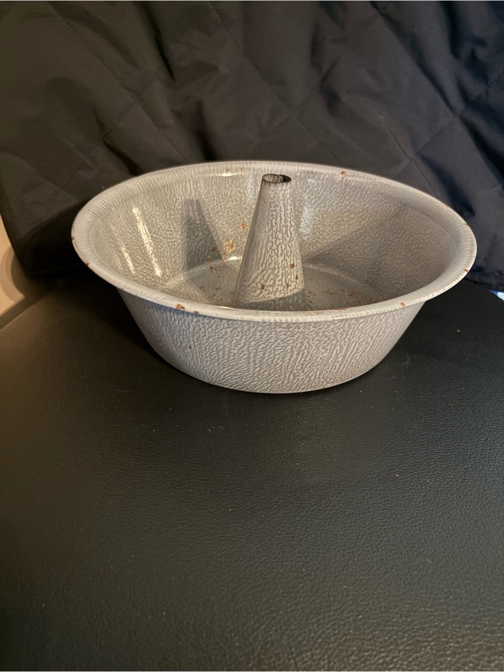 Vintage Gray Angel Food Tube Pan - Non-Branded